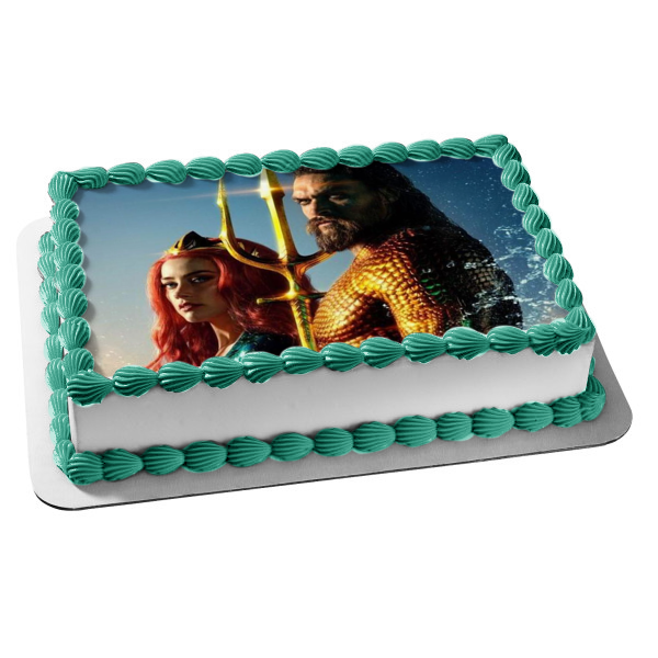 DC Comics Aquaman Arthur Curry Mera - Decoración comestible para tarta, imagen ABPID00061 