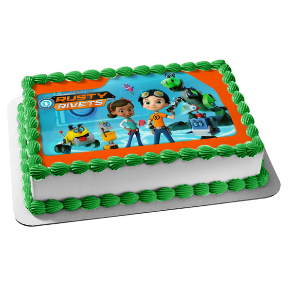 Rusty Rivets Whirly Ruby Ramirez Botasaur Crush Edible Cake Topper Image ABPID08099