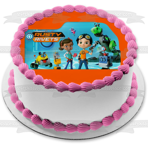 Rusty Rivets Whirly Ruby Ramirez Botasaur y Crush Imagen comestible para decoración de tarta ABPID08099 