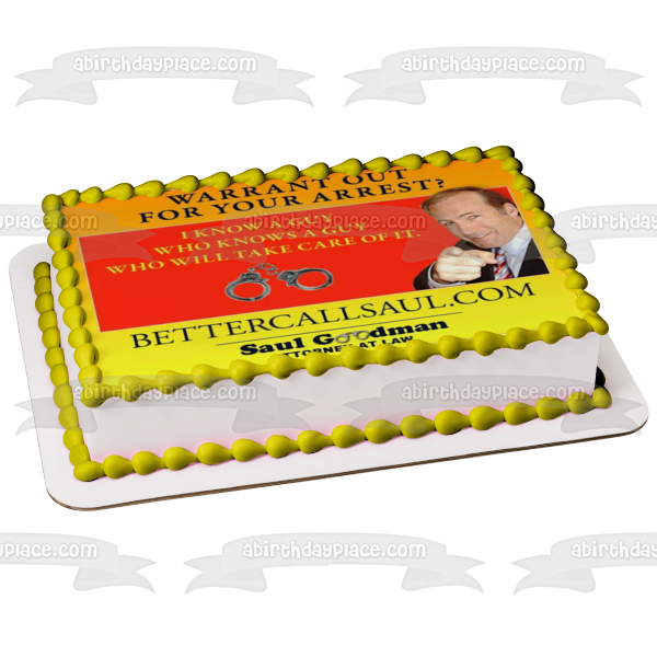 Better Call Saul Saul Goodman Abogado Bill Board Imagen comestible para tarta ABPID27057 