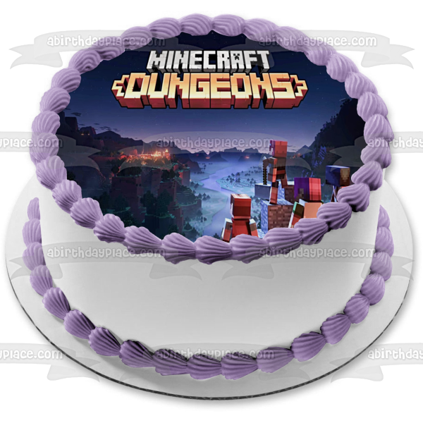 Imagen comestible para decoración de tarta de Minecraft Dungeons Final Boss ABPID51943 