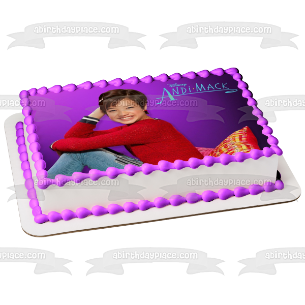 Andi Mack Purple Wall Background Edible Cake Topper Image ABPID00769