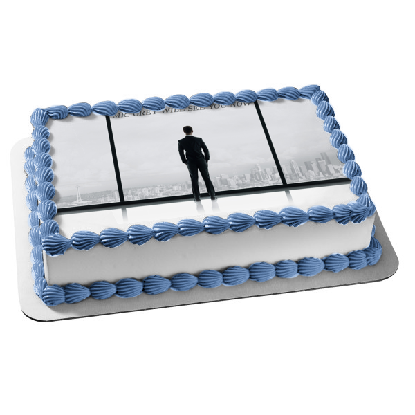 Adorno comestible para tarta cristiana de 50 sombras de Grey, imagen ABPID03309 