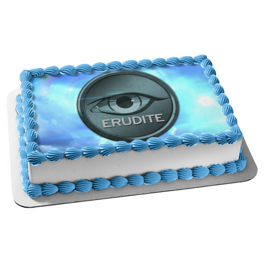 Imagen comestible para decoración de tarta con emblema erudito divergente, ojo, ABPID08943 