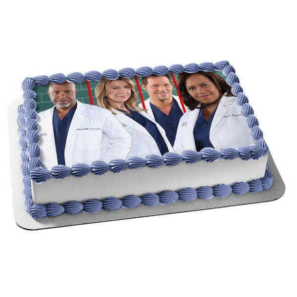 Anatomía de Grey Temporada 17 Richard Webber Meredith Gray Alex Karev Miranda Bailey Adorno comestible para tarta Imagen ABPID51191 