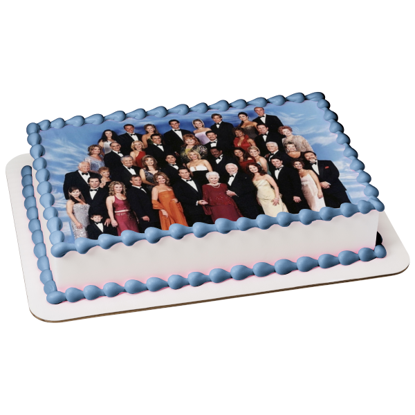 Days of Our Lives Cast Abe Carver Jennifer Horton Maggie Horton Hope Williams Brady Rafe Hernandez Edible Cake Topper Image ABPID51253