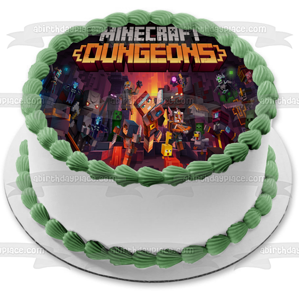 Imagen comestible para tarta de Minecraft Dungeons Mage Warrior Archer Creeper ABPID51948 