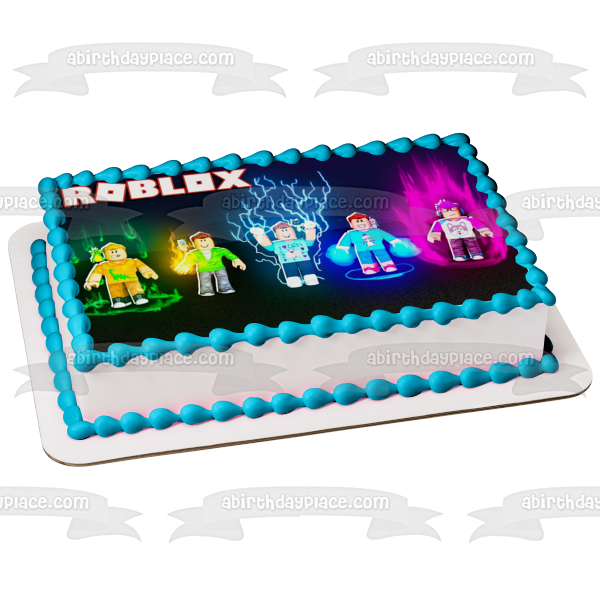 Roblox Assorted Skin Colors Yellow Green Blue Purple Edible Cake Toppe – A  Birthday Place