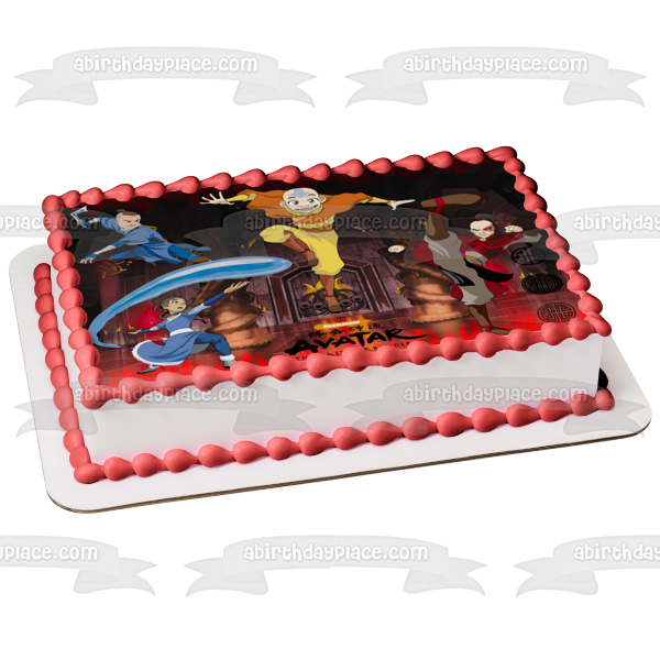 Nickelodeon Avatar, el último maestro del aire, Aang Katara y Sokka, decoración comestible para tarta, imagen ABPID03171 