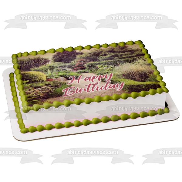 Imagen personalizada de Quiet Garden Sepia, decoración comestible para tarta, imagen ABPID52348 