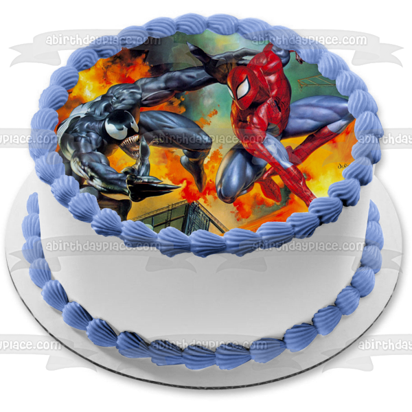 Imagen comestible para decoración de tarta de Spider-Man, Venom Fire, ABPID01690 