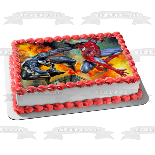 Imagen comestible para decoración de tarta de Spider-Man, Venom Fire, ABPID01690 