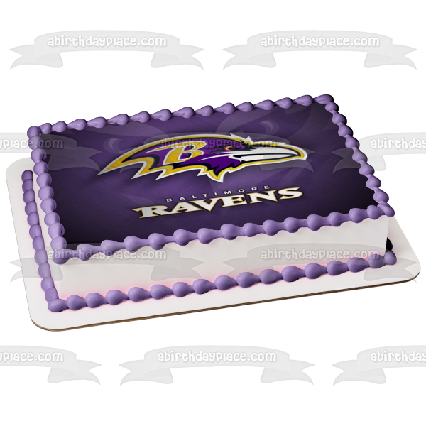 Imagen comestible para tarta con logotipo de los Baltimore Ravens de la NFL ABPID06240 