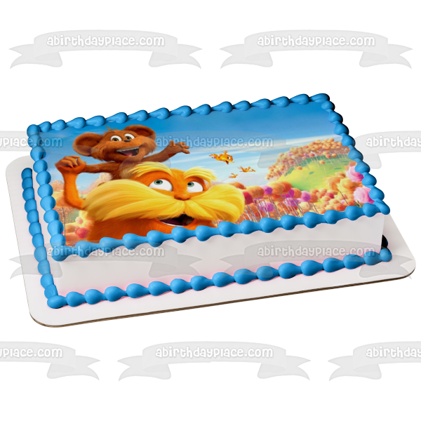 Dr. Seuss el Lorax y un oso adorno comestible para tarta imagen ABPID01130 