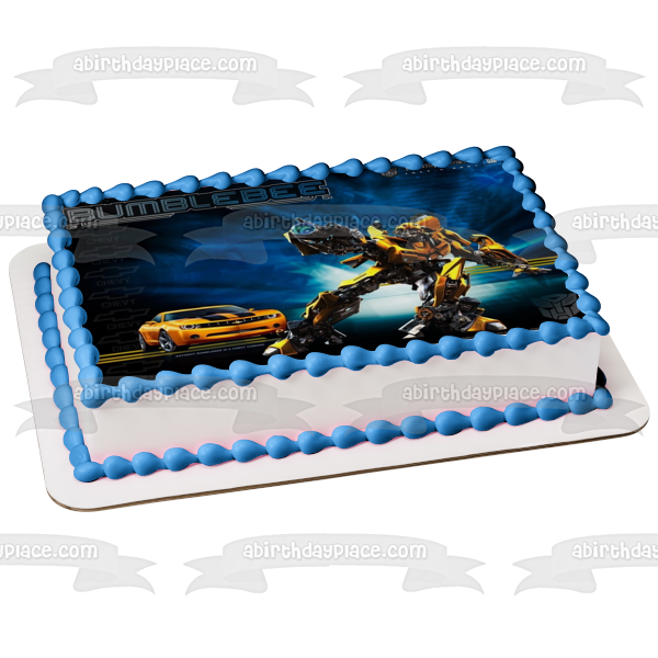 Imagen de decoración comestible para tarta de Transformers Bumblebee Car Autobots ABPID04317 