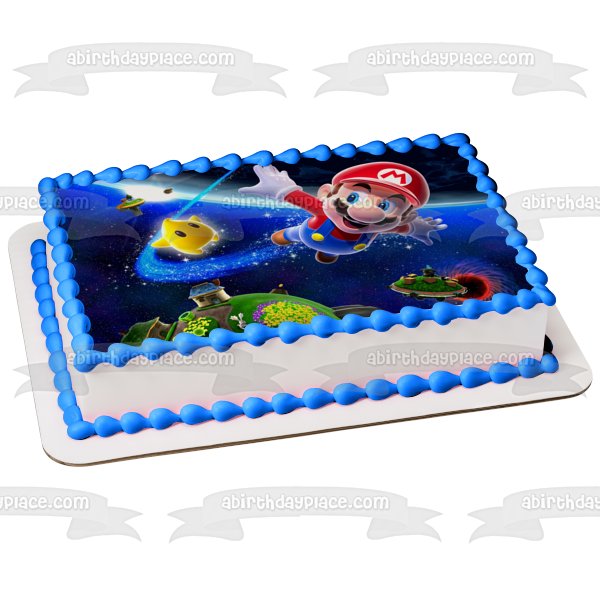 Imagen comestible para tarta de Super Mario Brothers Star Galaxy ABPID06193 