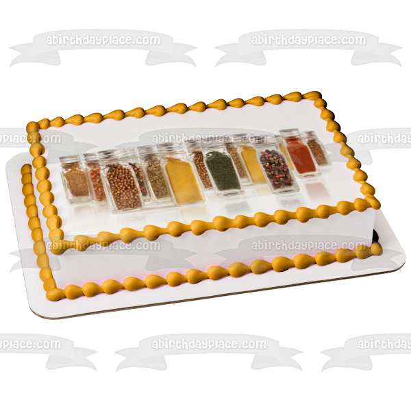 Tarro de vidrio para especias, adorno comestible para pastel, imagen ABPID52532 