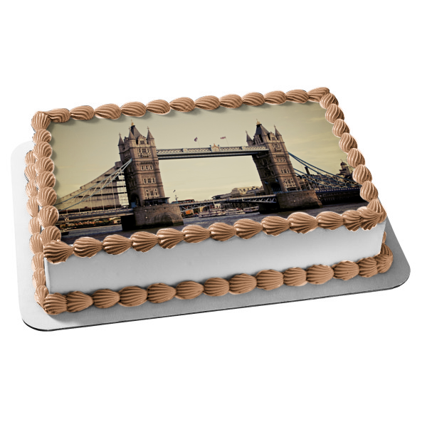 Imagen de decoración comestible para tarta del Puente de la Torre de Londres, Inglaterra ABPID52550 