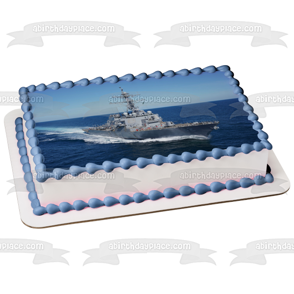 USS Fitzgerald Arleigh Burke-Class Destroyer Edible Cake Topper Image ABPID52580