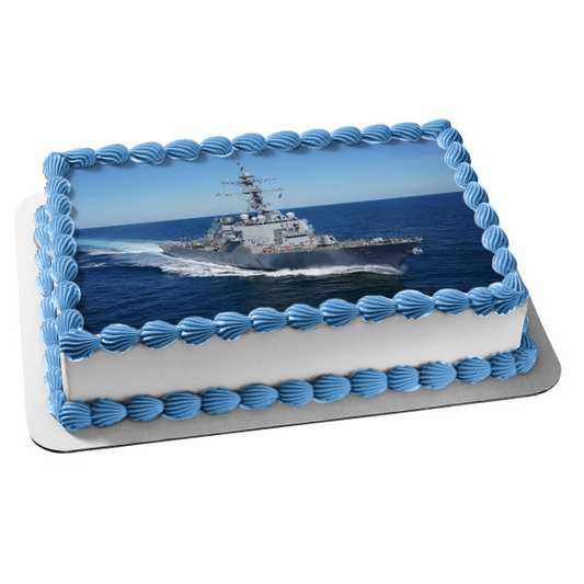 USS Fitzgerald Arleigh Burke-Class Destroyer Edible Cake Topper Image ABPID52580