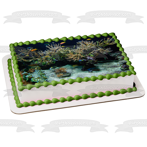 Imagen comestible para tarta con diseño de pez y coral de Ocean Life ABPID52610 