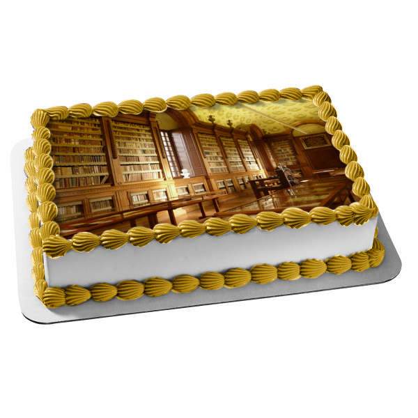 Library Books Edible Cake Topper Image ABPID52613