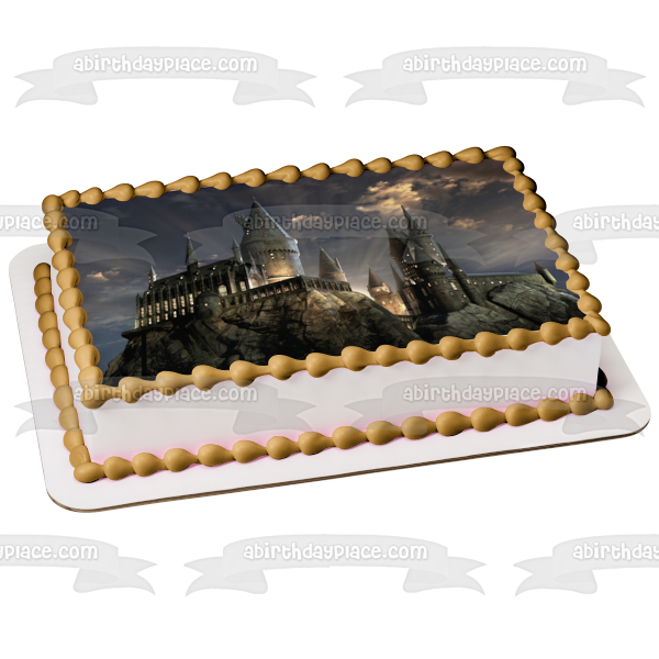 Imagen de decoración comestible para tarta comestible de la Escuela de Magia del Castillo de Hogwarts de Harry Potter ABPID05355 