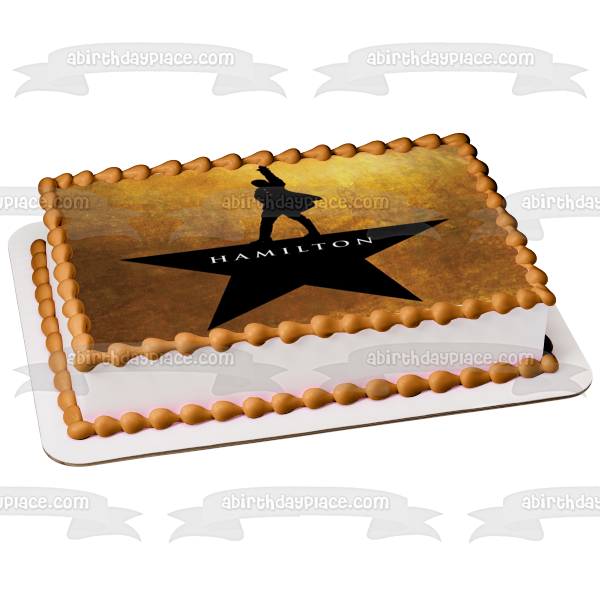 Póster musical de Hamilton Alexander, decoración comestible para tarta, imagen ABPID03827 