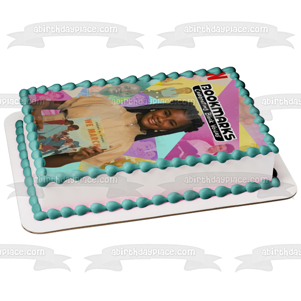 Marcadores que celebran las voces negras como adorno comestible para pastel Imagen ABPID52432 