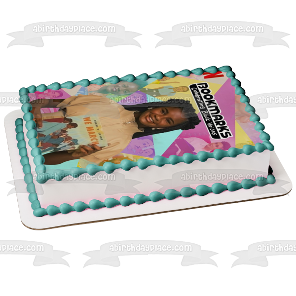 Bookmarks Celebrating Black Voices Edible Cake Topper Image ABPID52432