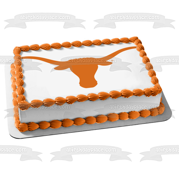 The University of Texas Longhorn Logo NCAA Texas Longhorns Athletics University of Texas at Austin Edible Cake Topper Image ABPID24504