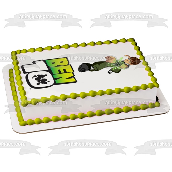 Ben 10 Logo Action Ben Tennyson Omnitrix Edible Cake Topper Image ABPID52617