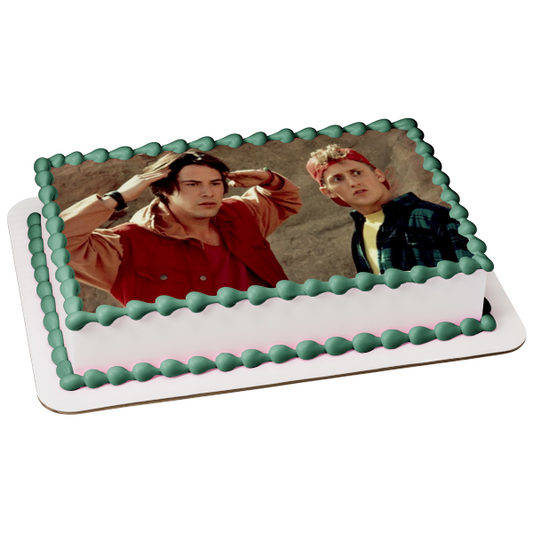 Bill and Ted's Bogus Journey 90s Comedy Edible Cake Topper Image ABPID52618