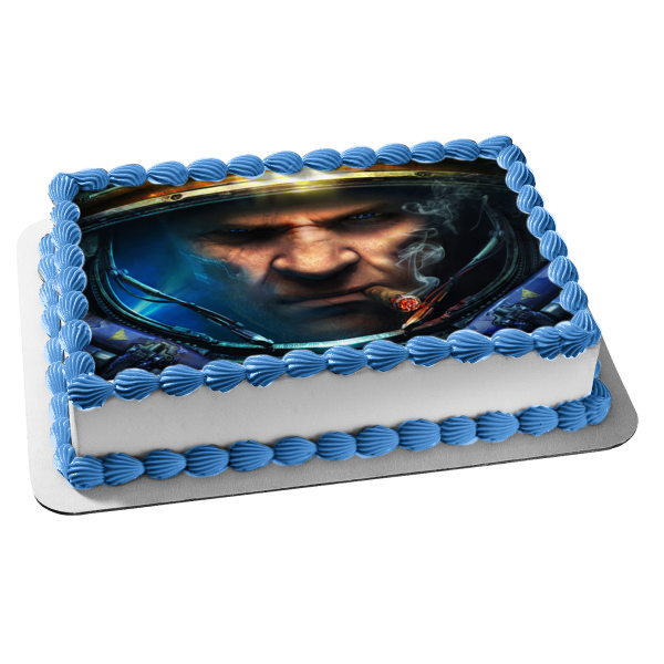 Starcraft PC Gaming Blizzard RTS Terran Marine Edible Cake Topper Image ABPID52635