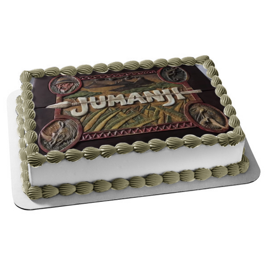 Jumanji Wood Board Game Edible Cake Topper Image ABPID01012