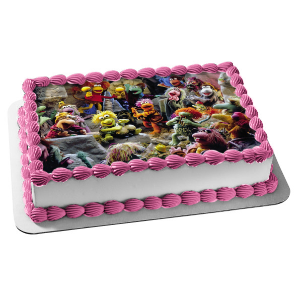 Fraggle Rock: Rock On! Gobo Fraggle Red Fraggle Mokey Fraggle Boober Fraggle Edible Cake Topper Image ABPID52469