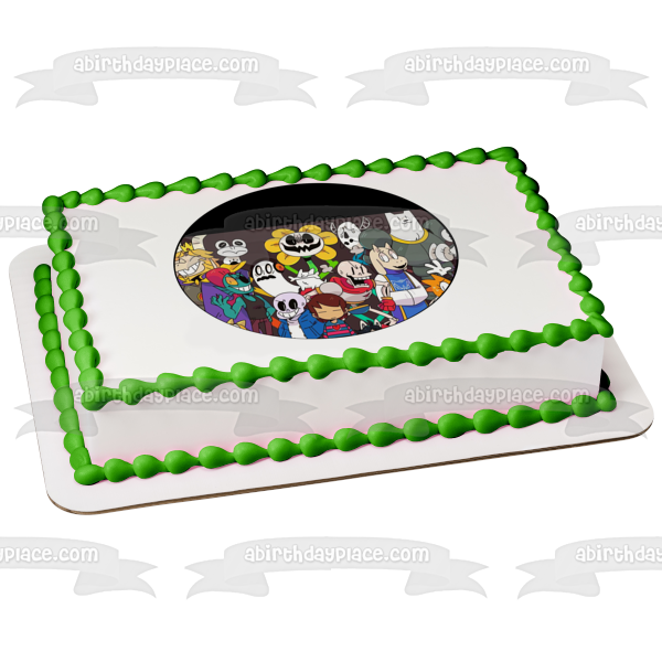 Undertale No Vacation Time Sans Pacifist Edible Cake Topper Image ABPID00846