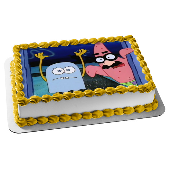 Spongebob Squarepants Happy Halloween Patrick Halloween Costumes Trick or Treat Edible Cake Topper Image ABPID52703