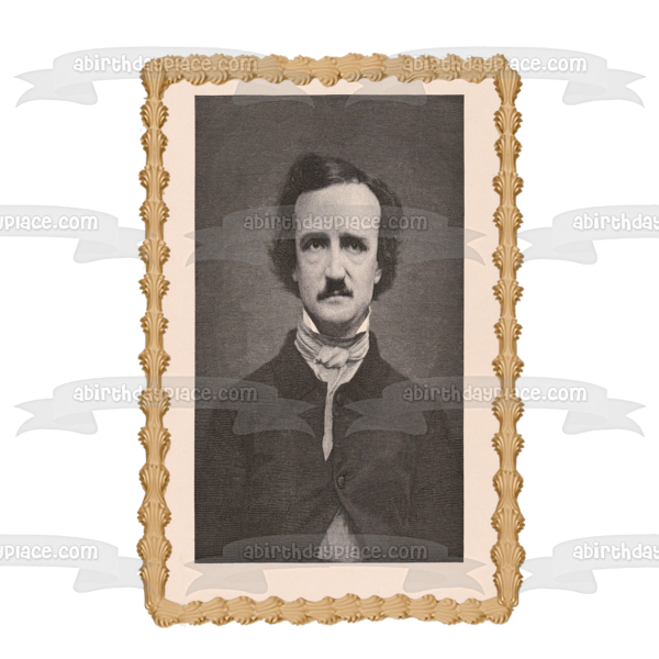 Edgar Allan Poe Literature Poetry Classic Author Edible Cake Topper Image ABPID52652