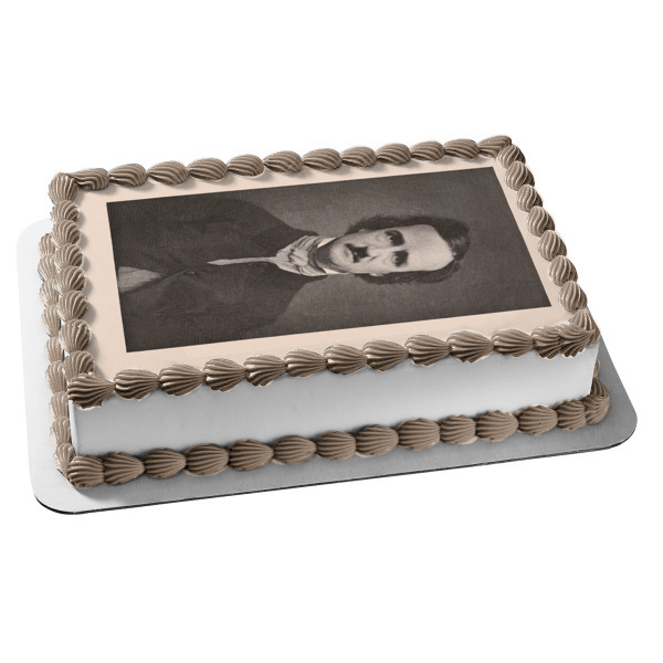 Edgar Allan Poe Literature Poetry Classic Author Edible Cake Topper Image ABPID52652