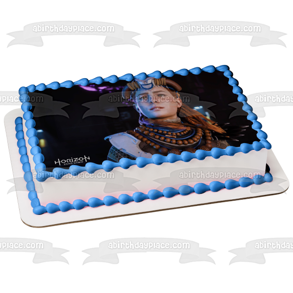 Imagen decorativa para tarta comestible Aloy para juegos de Horizon Zero Dawn para PS4 ABPID52668 