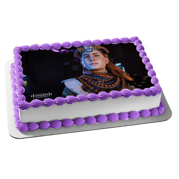 Imagen decorativa para tarta comestible Aloy para juegos de Horizon Zero Dawn para PS4 ABPID52668 