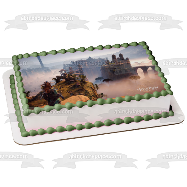 Imagen de decoración comestible para tarta para juegos de Horizon Zero Dawn Aloy Meridian PS4 ABPID52669 