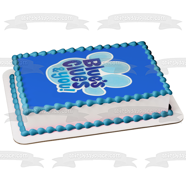 Blue's Clues & You! Blue's Pawprint Edible Cake Topper Image ABPID52502