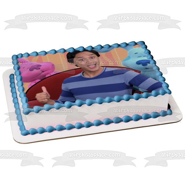 Blue's Clues & You! Josh Blue Magenta Edible Cake Topper Image ABPID52504