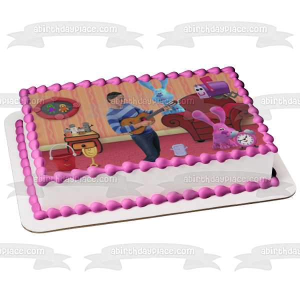 Blue's Clues & You! Josh Blue Magenta Mailbox Tickety Tock Edible Cake Topper Image ABPID52506