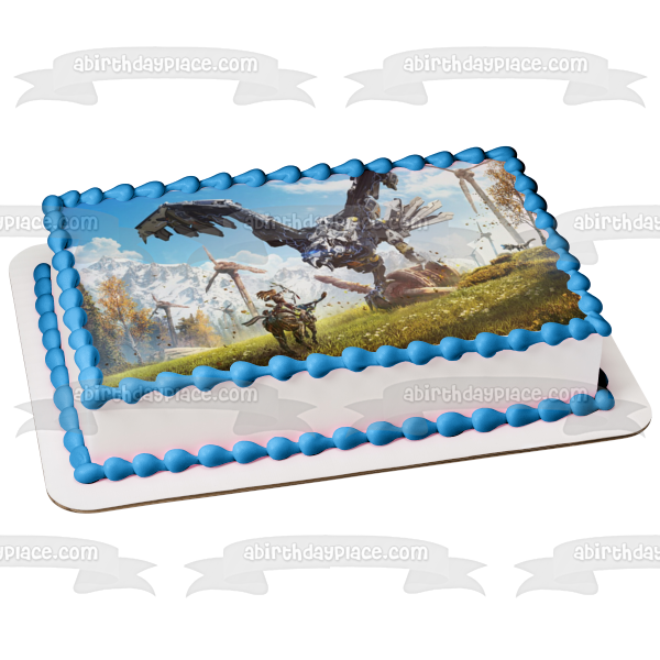 Imagen comestible para tarta de Horizon Zero Dawn Aloy Stormbird Gaming PS4 ABPID52736 