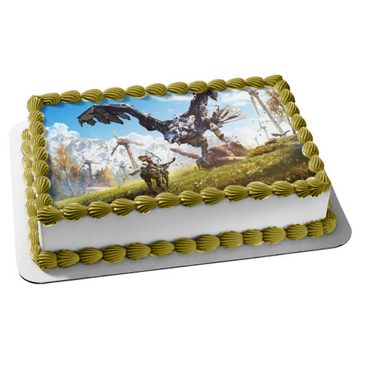 Imagen comestible para tarta de Horizon Zero Dawn Aloy Stormbird Gaming PS4 ABPID52736 