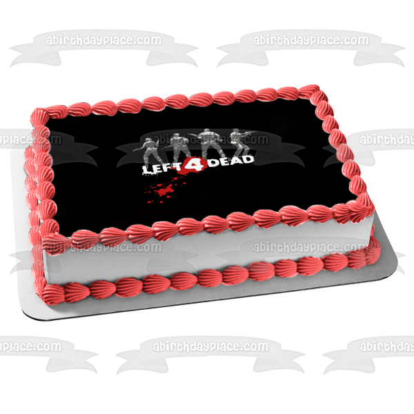 Imagen de decoración comestible para tarta de Left 4 Dead Silhouettes Bill Francis Louis Zoey ABPID52747 