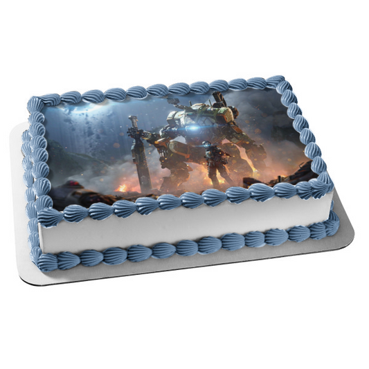 Titanfall Titan Pilot Sci Fi Shooter Multiplayer Gaming Edible Cake Topper Image ABPID52776